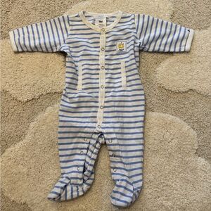 Jacadi Paris Striped Footed Sleeper - Size 3M